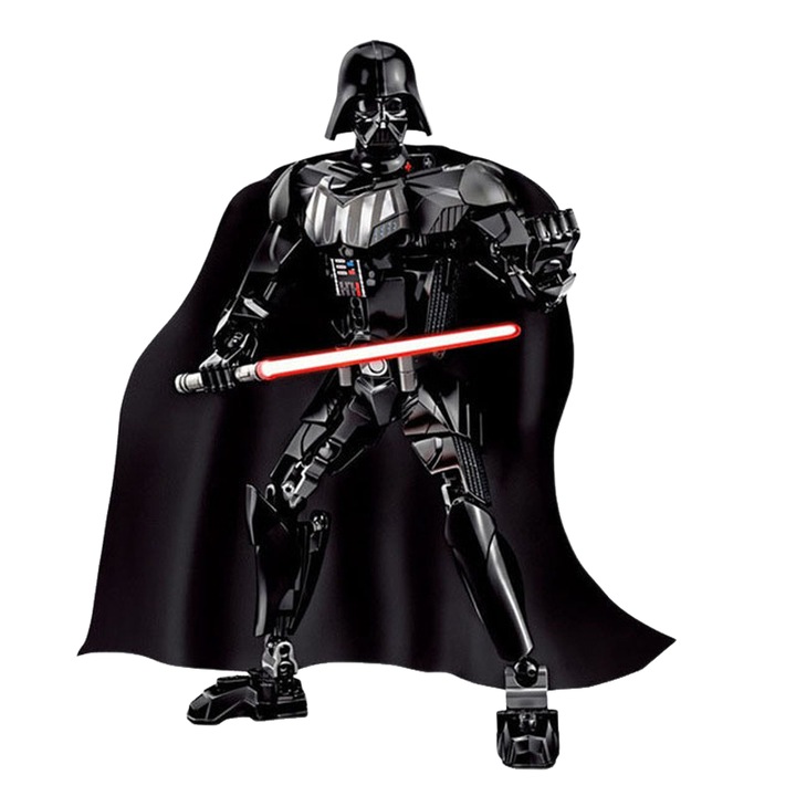 Set de constructie figurina Star Wars,articulatii mobile, 25cm, negru