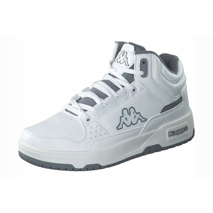 Pantofi sport inalti, Alb/Gri, 44