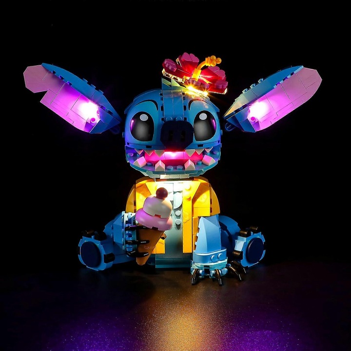 Комплект LED за Lego 43249 Disney Stitch, цветно осветление, лесен монтаж