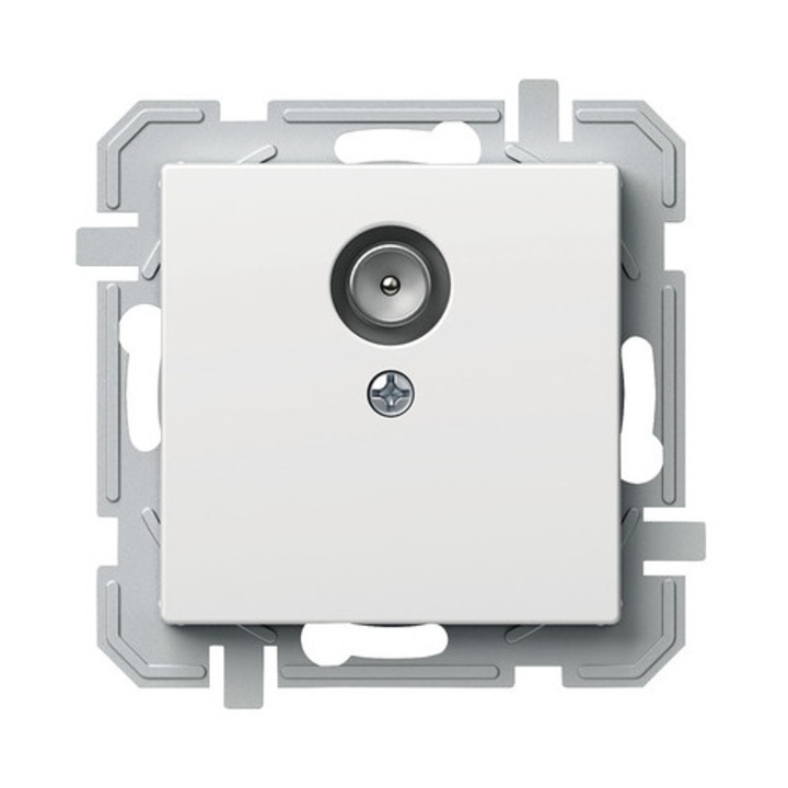 Priza TV simpla, alb, 1 x IP 20, montare pe perete