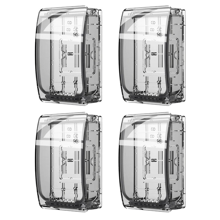 Set 4 x Carcasa Waterproof universala, Cutie etansa pentru exterior, Protectie dispozitive electronice si relee inteligente de ploaie si praf, Rezistenta apa IP64, 152.5 x 100 x 48 mm