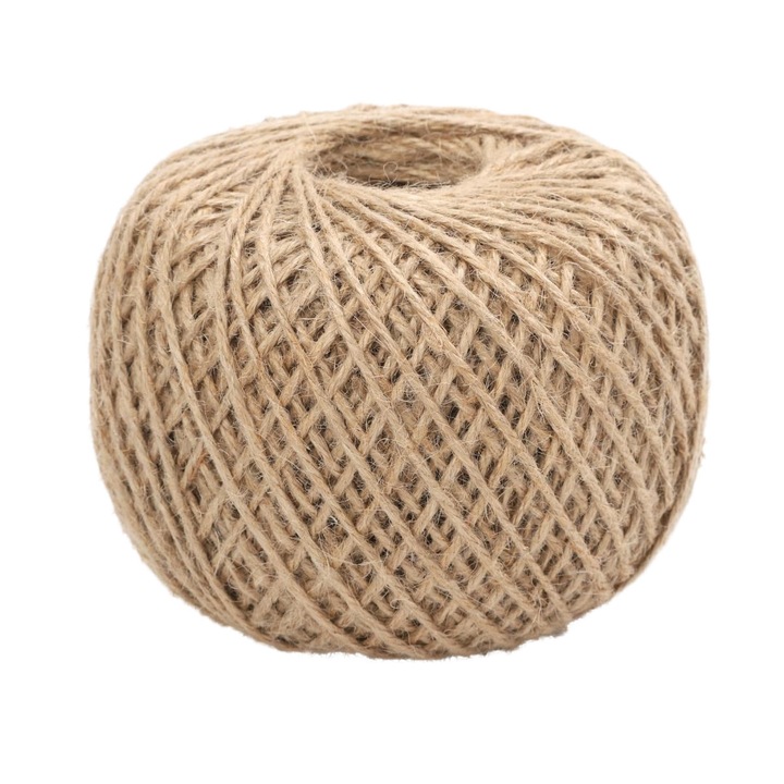 Sfoara Iuta Nepolierata, Ghem 100g, pentru Legat si Fixat, Gradina si Ambalare Rustica, Naturala