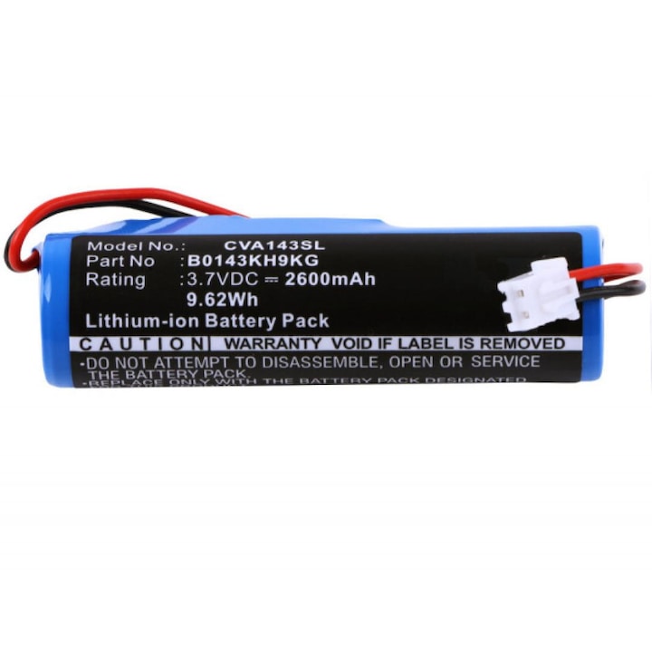 Baterie Li-Ion 3.7V 2.6Ah, Cameron Sino, pentru amplificator de voce 18650, 65.6x22.3x18.4mm
