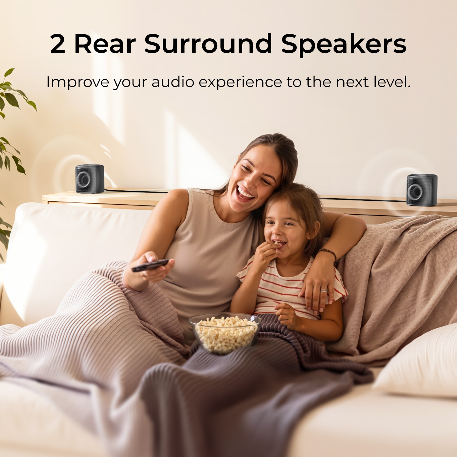 Soundbar Ultimea Aura M4T 7.1, 330 W, Subwoofer cu fir de 5, 25″, conectivitate HDMI, 4 boxe surround, negru