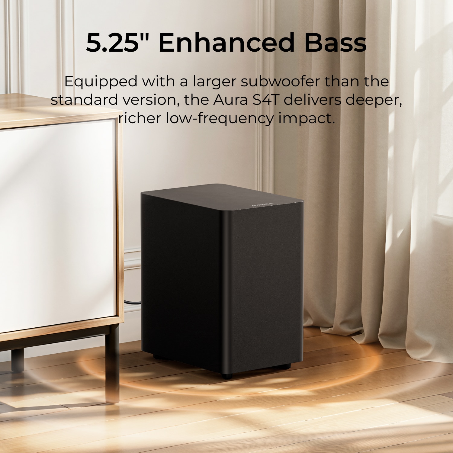 Soundbar Ultimea Aura M4T 7.1, 330 W, Subwoofer cu fir de 5, 25″, conectivitate HDMI, 4 boxe surround, negru