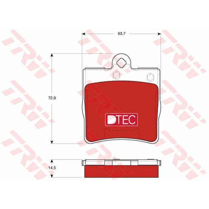 Fékbetét készlet, tárcsafék TRW GDB1545DTE