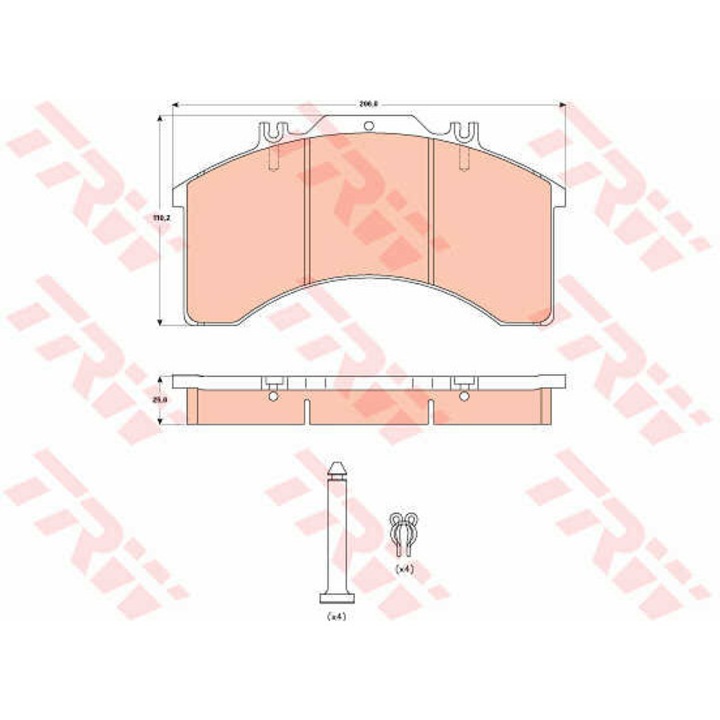 Fékbetét készlet, tárcsafék TRW GDB5022