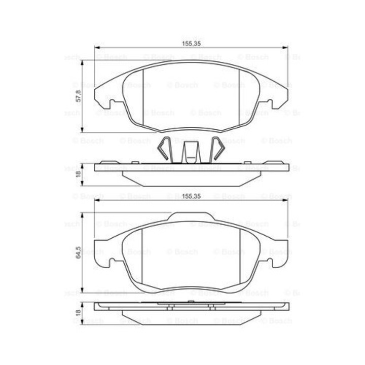Fékbetét készlet, tárcsafék BOSCH 0 986 495 258