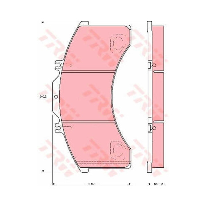 Fékbetét készlet, tárcsafék TRW GDB5024