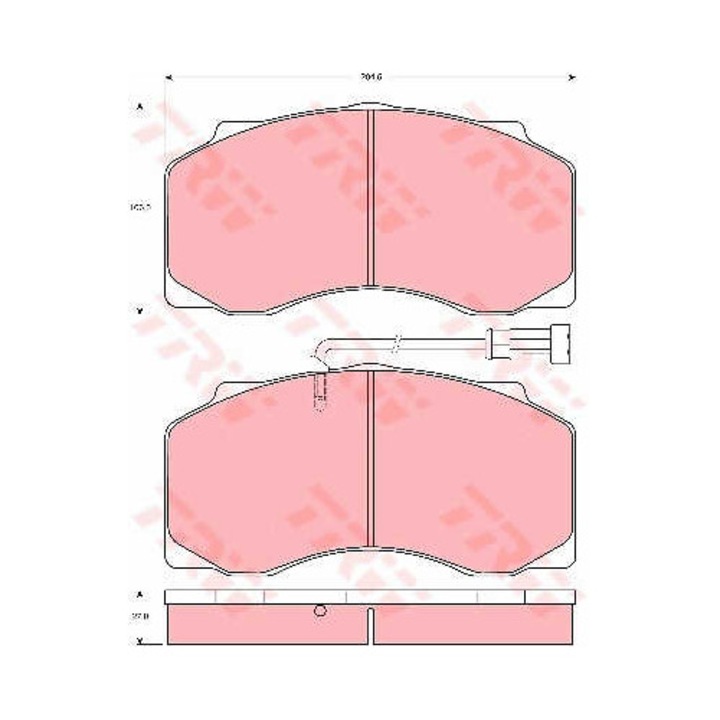 Fékbetét készlet, tárcsafék TRW GDB5070