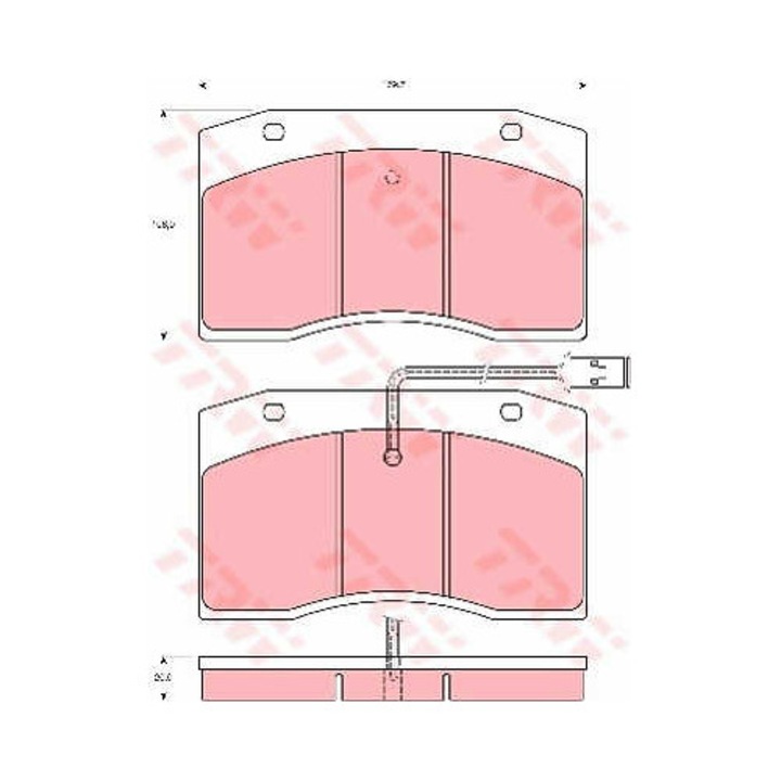 Fékbetét készlet, tárcsafék TRW GDB5060