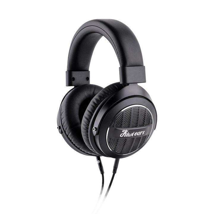 Căști Linsoul Kiwi Ears Ellipse Over-Ear, Stereo Hi-Fi, cu fir, culoare neagră