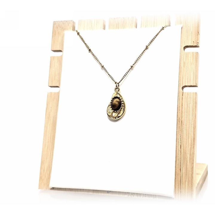 Colier pentru dama, Karma, 2610-448X, auriu/maro