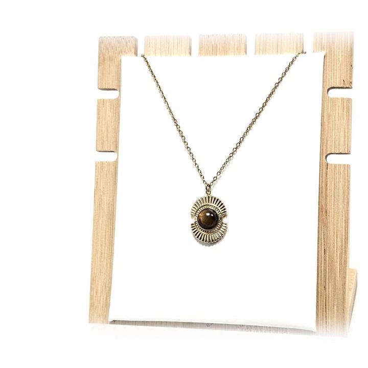 Colier pentru dama, Karma, 2610-531X, auriu/maro