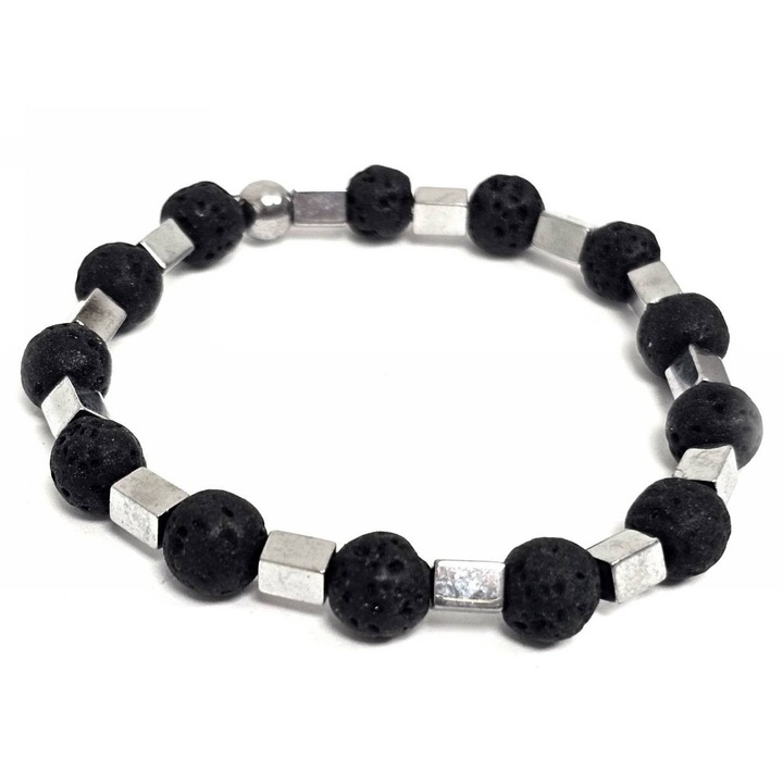 Bratara dama, Karma, model 2610-644, neagra/argintie