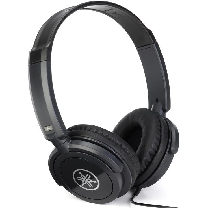 Casti cu fir Yamaha Hph-100B, dinamice, negre, 7 inch