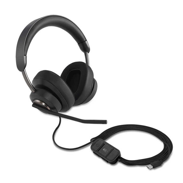 Casti Kensington H2000 Over-Ear USB-C cu Microfon, Anulare Zgomot, Cablu 1, 8m