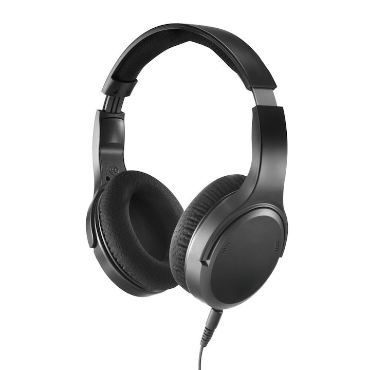 Casti Hama supraear, negru, 6m, control volum separat