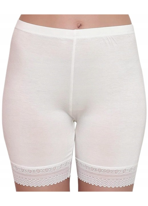 Boxeri dama, alb, material delicat, pentru rochie, One Size INTL