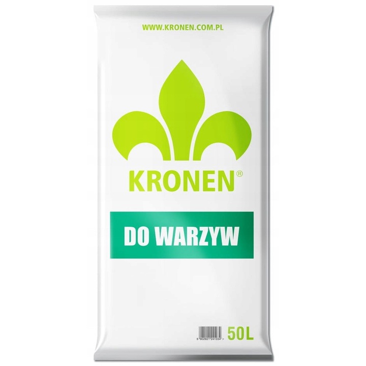 Pamant de flori Kronen, substrat specializat pentru legume, 50L, pH 5,5-6,0