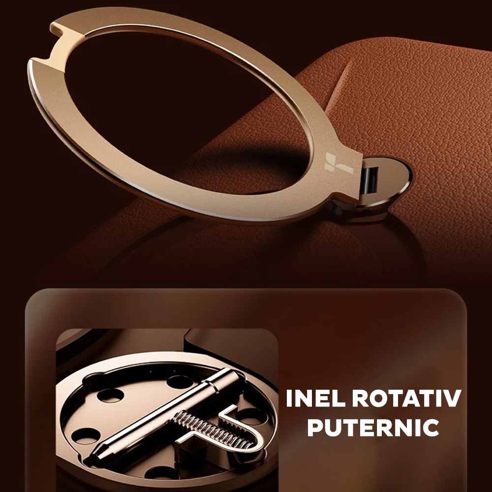 Husa pentru Samsung Galaxy S26 Ultra Torras QPRO Leather Series, Piele ecologica, Inel rotativ, Calitate premium, Mov