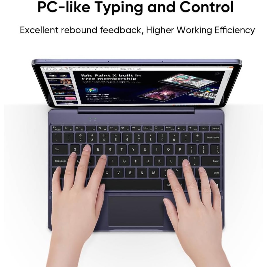 Pachet Tableta XP-Pen Magic Drawing Pad 12" Display 2K FHD, Stylus X3 Pro, 16K Nivele Presiune, Rezolutie 2160x1440, Android, 8GB RAM + 256GB, Wi-Fi, Include husa silicon si tastatura XP-PEN
