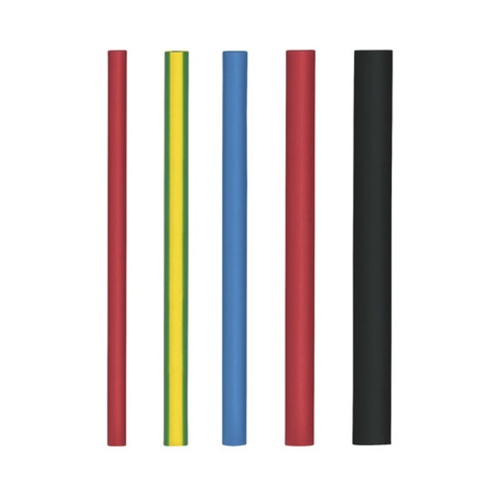 Set tuburi termo-contractibile Steinel Ø4, 8/6, 4/8, 0/9, 5/12, 0 mm, lungime 110mm, 4 culori, 20 piese