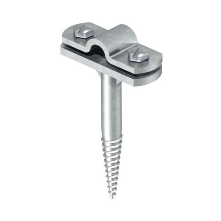 Suport zincat OBO Bettermann pentru conductor de impamantare Ø8-10 mm, cu filet holsurub