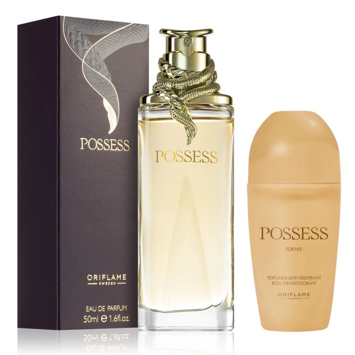 Oriflame Possess parfüm és golyós dezodor szett, 50 ml és 50 ml, ciprusos-gyümölcsös, nőknek