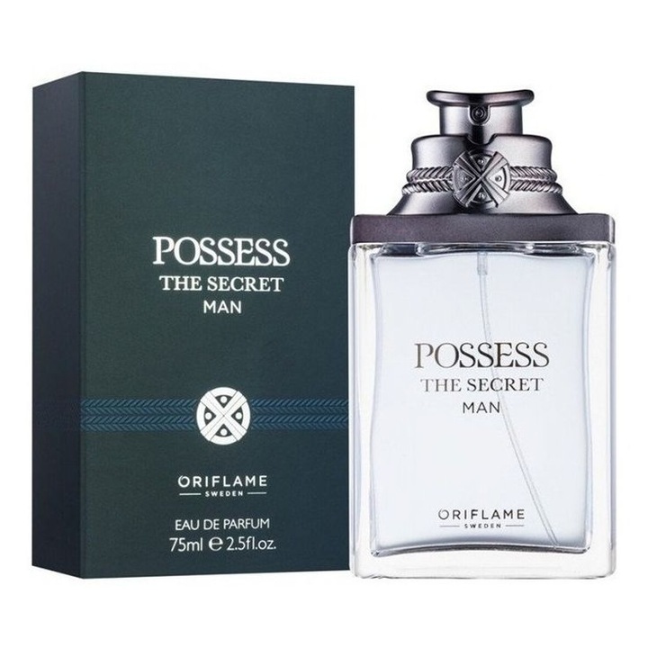 Oriflame Possess The Secret Eau de Parfum 75 ml, jeges és fás jegyek, férfiaknak