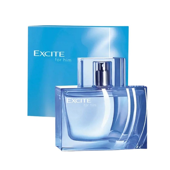 Apa de toaleta barbati Oriflame Excite 75 ml, aromatice tonice, accente lemnoase