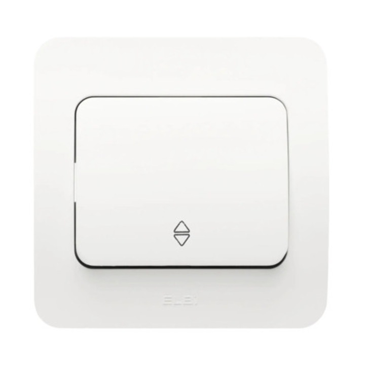 Intrerupator cap-scara simplu Jazz, simbol sageti, alb mat