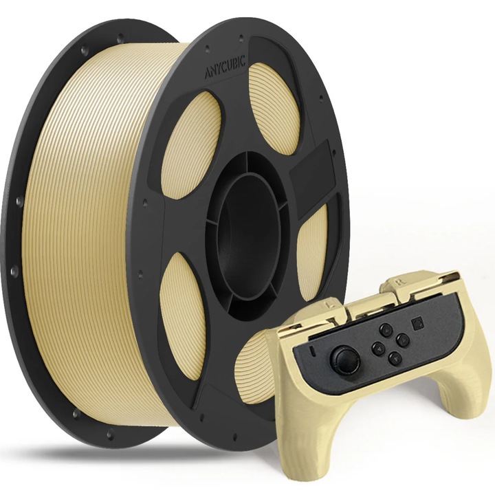 Filament, Anycubic PLA+, 1kg, Bej, pentru imprimanta 3D