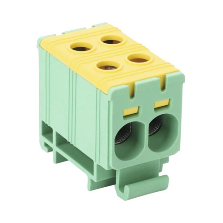 Clema CU/AL Elvon 2P 2x 2, 5-35 mm² monofazat verde/galben