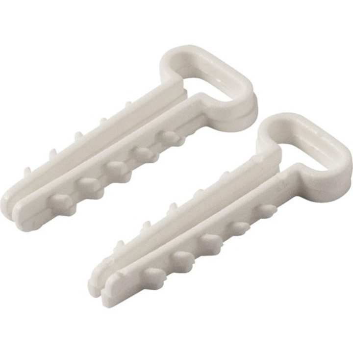 Cleme diblu fixare cablu max. 3x2, 5 mm², pachet 25 bucati, culoare gri