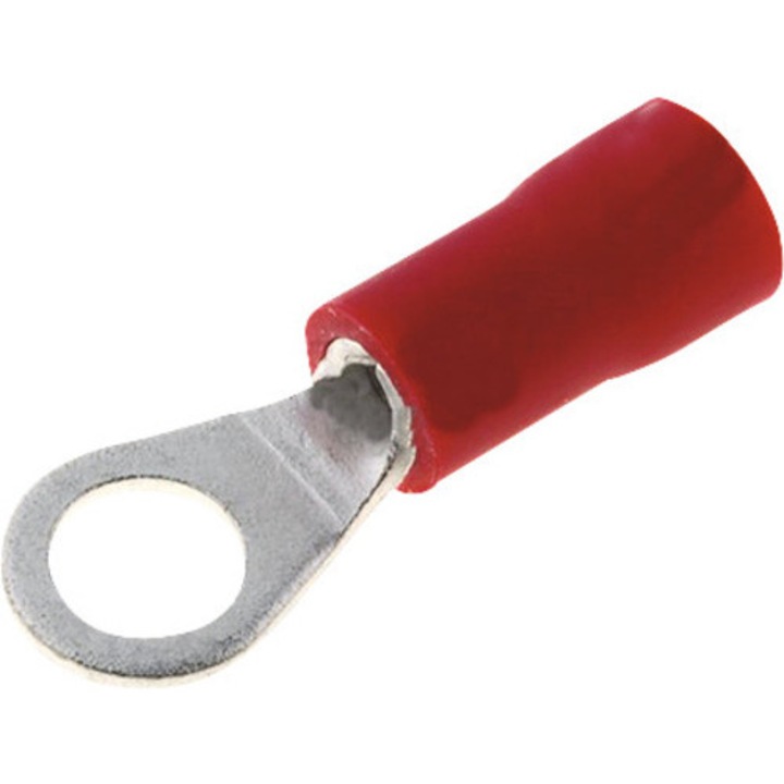 Papuci izolati Starke 0, 5-1, 5 mm² cu inel M4, 50 bucati, culoare rosie