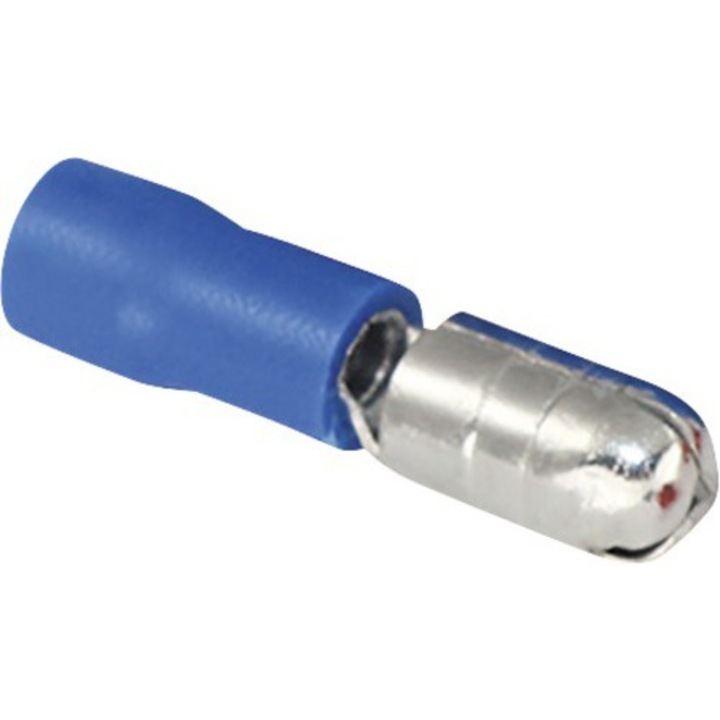 Pini conectori izolati tata Commel 1, 5-2, 5 mm² Ø5mm, 25 bucati, culoare albastra