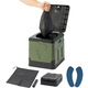 Set Toaleta Portabila Pliabila Camping WC 20L cu 12 saci de gunoi biodegradabili, amortiza si sac de transport, cu capac, multifunctionala, PP, 32x26.5x30cm, Verde - Pentru Masina, Drumetii, Ambuteiaje