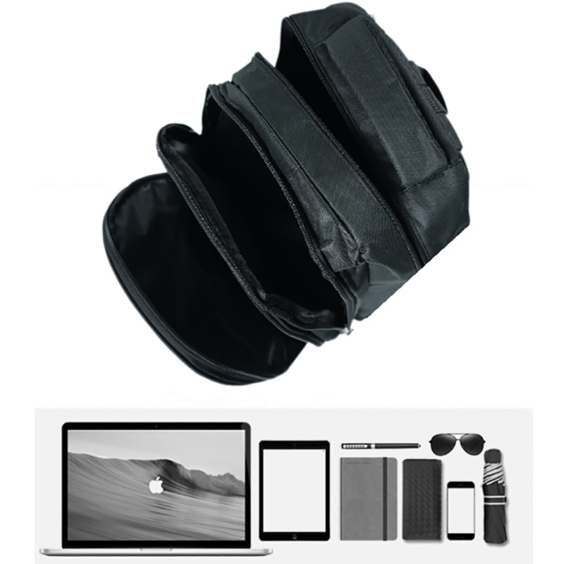 Rucsac Laptop 17", Oxford, Bretele reglabile, Buzunare multiple, 48x32x18 cm, Negru
