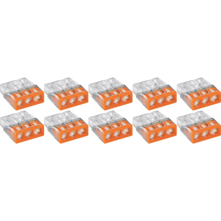 Set Conectori de imbinare pentru conductori unifilari, inclusiv aluminiu WAGO 2273 243 Max. 2, 5 mm² cu pasta de contact Alu-Plus 10 BUC