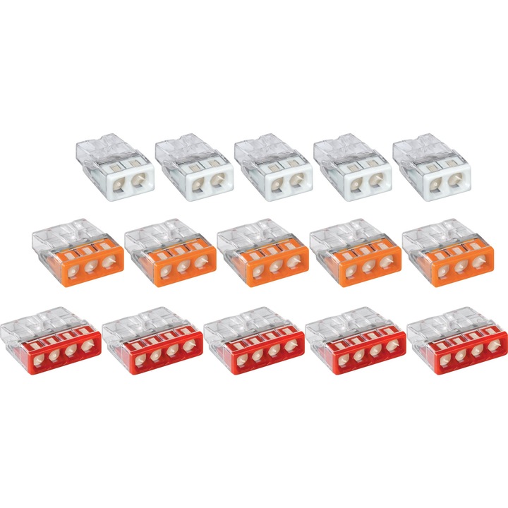 Set Conectori de imbinare pentru conductori unifilari, inclusiv aluminiu WAGO 2273 Max. 2, 5 mm² cu pasta de contact Alu-Plus 15 BUC