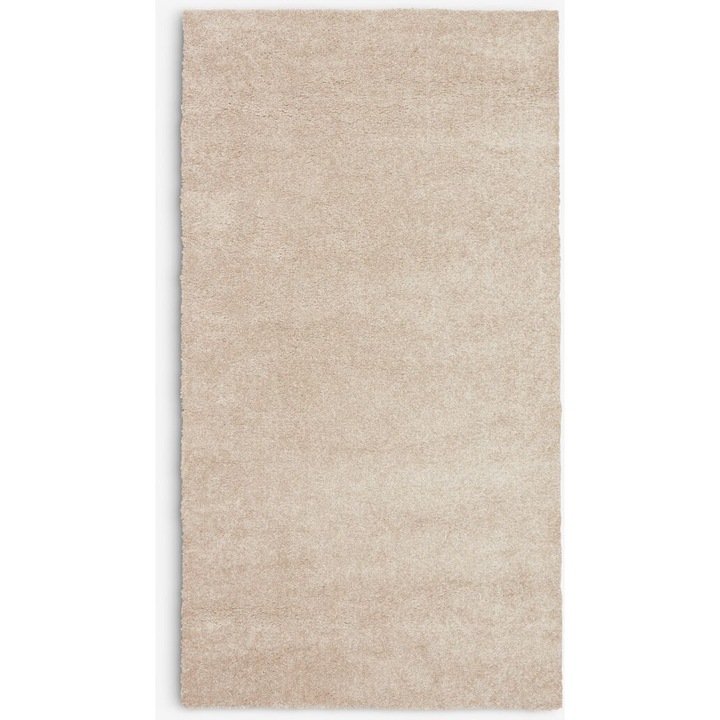 Covor tip traversa, bumbac, 80 x 150 cm, bej, uni