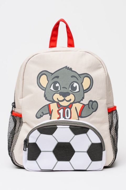 Mayoral, Rucsac cu imprimeu cu fotbal Koala, Gri cenusiu, Bej deschis