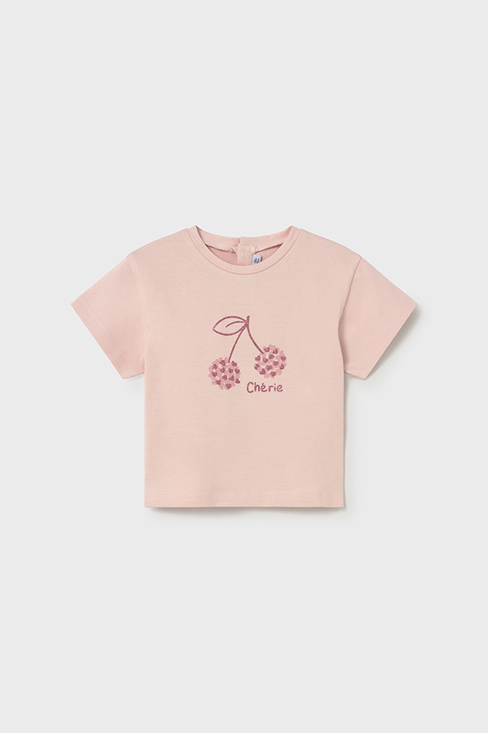 Mayoral, Tricou din amestec de bumbac, Roz pastel, Piersica, 92 CM