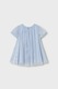 Mayoral, Rochie din tul si geanta, Albastru pastel/Albastru prafuit