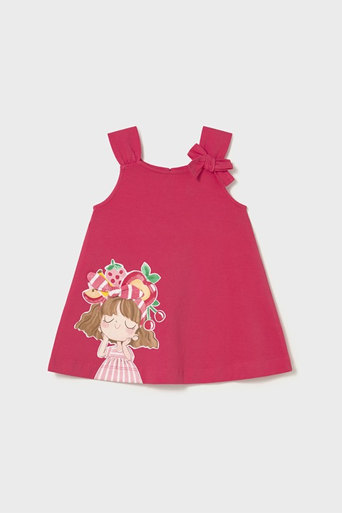 Mayoral, Рокля с принт без ръкави, Малина