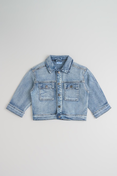 Mayoral, Jacheta din denim cu capse, Albastru deschis
