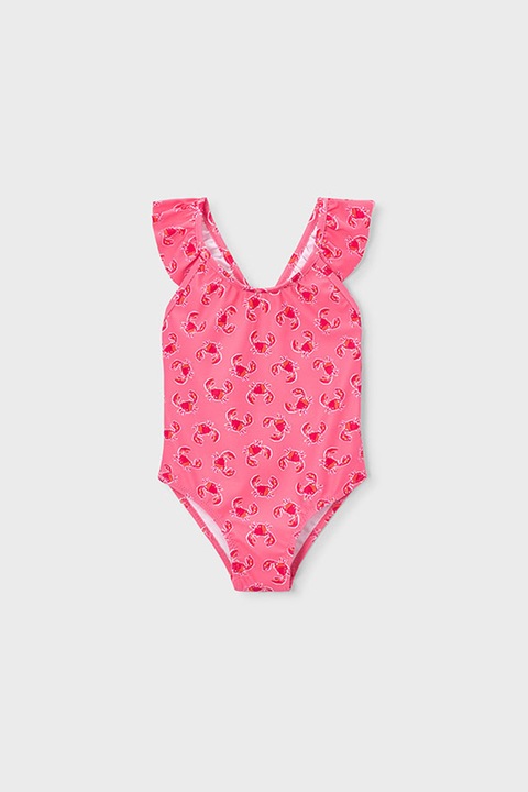 Mayoral, Costum de baie intreg cu model floral, Roz aprins