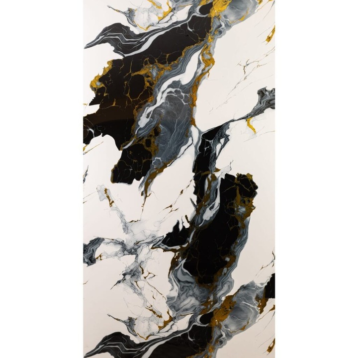 Placa PVC model Marmura grafit auriu 2400 x 1220 mm