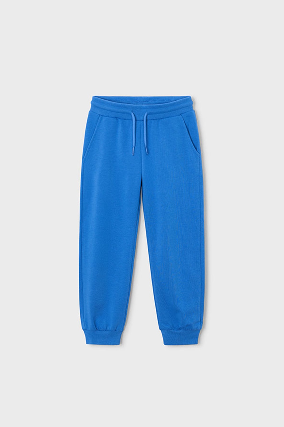 Mayoral, Pantaloni de trening cu model uni si snur de ajustare, Albastru royal, 134 CM